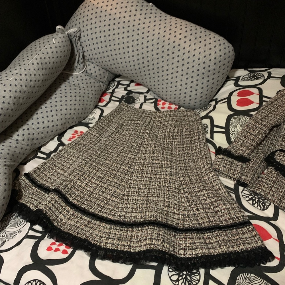 Cynthia Steffe Tweed Multicolor Blazer & Skirt Set - Picture 6 of 14